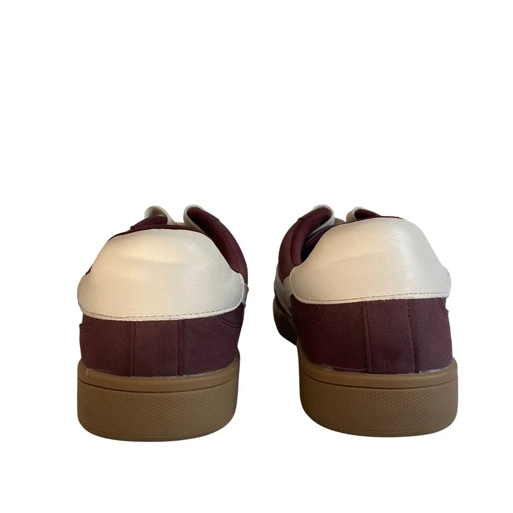 DV Dolce Vita Varcity Burgundy Cream Gum Sole Sneakers Womens 10 Low Top Retro